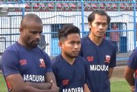 Suasana latihan Tim Madura United, di Stadion Gelora Ratu Pamekasan, Jawa Timur. (ist)