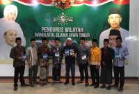 Pengurus Wilayah IPNU Jawa Timur, dalam launching buku pedoman PKPP. (Muf/ SJ Foto) 