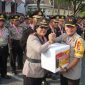 Upacara Tradisi Purna Bhakti Personil, digelar di lapangan Polrestabes Surabaya, Rabu, 03/07/2019. (joe/ SJ foto)