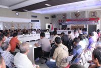 Aplikasi Delta Siap diperkenalkan dalam rapat koordinasi Polresta Sidoarjo dan pemilik Pertamini, Selasa, 16/07/2019. (fah/ SJ foto)