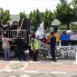 Demo Ikatan Mahasiswa Kangean Sumenep (IMKS) digelar didepan kantor DPRD Sumenep, Senin, 26/08/2019. (dik/ SJ foto)