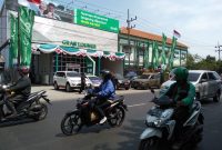 Grab Lounge Grab didirikan di kawasan terminal Bungurasih untuk mencegah kemacetan lalu lintas. (Fah/ SJ foto)