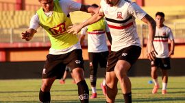 Skuad Madura United berlatih jelang hadapi Kalteng Putra dalam laga pamungkas putaran pertama Liga 1. (foto: twitter madura united)