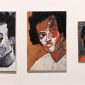 Wiji Thukul dan aktivis HAM Munir Thalib dalam sketsa warna karya Dewi Candraningrum dalam pameran di Yogyakarta, Maret 2015. Foto oleh Ari Susanto/Rappler.com