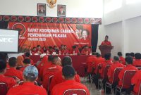 Suasana Rakorcab PDIP Lamongan digelar Rabu, 04/09/2019. (Mahrus/ SJ foto)