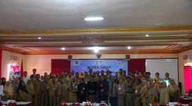 Peserta workshop penerapan Puskesmas BLUD ikuti foto bersama. (Farin/ SJ foto)