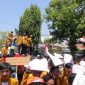 Sekitar 500 mahasiswa yang tergabung dalam Aliansi Mahasiswa Sumenep demo Kantor DPRD Sumenep, Kamis, 26/09/2019. (Farin/ SJ foto)