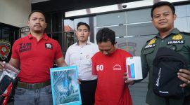 Sofyan Pramono tak berkutik saat aksi pencurian yang dilakukannya terekam kamera CCTV. (Juli/ SJ foto)