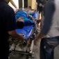 Tersangka JUF, meninggal dunia dalam perjalanan ke Rumah Sakit usai dilumpuhkan petugas BNNP Jatim. (Joe/ SJ foto)