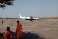 Pesawat milik maskapai Susi Air yang melayani penerbangan perintis Sumenep-Pagerungan tiba di Bandara Trujojoyo, Rabu, 25/09/2019. (Didik/SJ foto)
