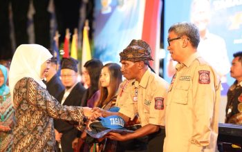 Pemprov Jatim Kirim Bantuan Masker dan Makanan Untuk Korban Karhutla di Jambi