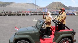 Gubernur Khofifah hadiri Jambore Tagana 2019 di Probolinggo, Jawa Timur, Sabtu, 29/09/2019. (Fahri/ SJ foto)