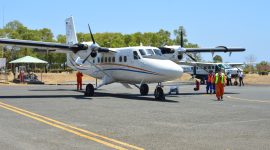 Pesawat Cessna Grand Caravan milik Susi Air tiba di Bandara Pagerungan, Rabu siang, 25/09/2019. (Didik/ SJ foto)