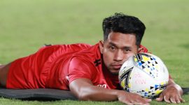 Andik Vermansyah ikuti latihan jelang hadapi Persela, di Stadion Gelora Bangkalan, Jumat, 20/09/2019. (istimewa)