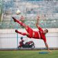 Jaimerson ikuti official training jelang hadapi Barito Putra, di Stadion Gelora Bangkalan, Jawa Timur, Jumat sore, 13/09/2019. (foto: madura united twitter)