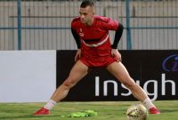 Aleksandar Rakic jalani official training jelang laga melawan Persib bandung di Stadion Gelora Bangkalan, Jawa Timur, Jumat, 04/10/2019. (foto: madura united)