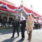 Gubernur Khofifah menjadi inspektur upacara dalam Peringatan Hari Kesaktian Pancasila di Gedung Negara Grahadi, Surabaya, Selasa, 01/10/2019. (Fahri/SJ Foto)