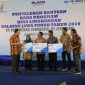 Penyaluran bantuan PKBL PT Pelinto III dilakukan di Gedung Terminal Penumpang Kapal Laut Gapura Surya Nusantara, Surabaya, Kamis, 03/10/2019. (Joe/SJ Foto)