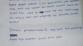 Surat permohonan maaf yang dibuat A-S kepada Bupati Sumenep, Abuya Busyro Karim. (istimewa)