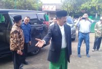 Fattah Jasin datang ke kantor DPC PKB Sumenep untuk mendaftar sebagai bakal calon bupati Sumenep, Rabu, 13/11/2019. (Didik/ SJ Foto)