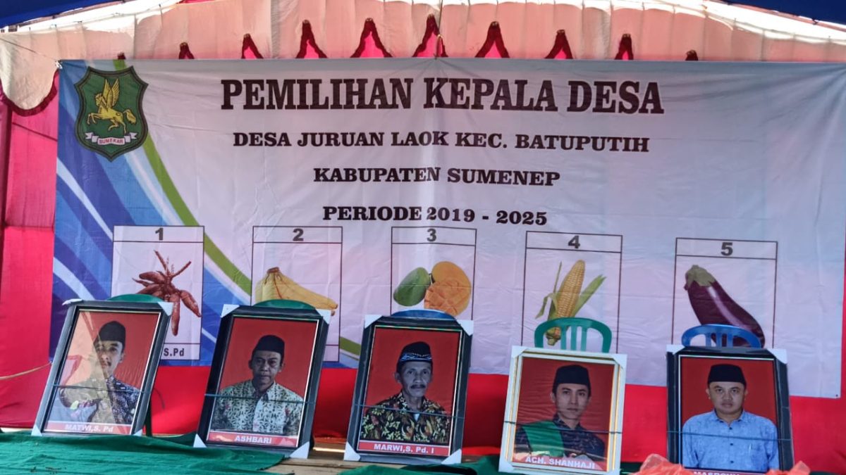 Pertimbangan keamanan, 5 calon kepala desa Juruan Laok terpaksa tidak dihadirkan ke lokasi pencoblosan Pilkades ulang, Kamis, 14/11/2019. (foto: Hartono for seputarjatim.com)