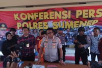 Tersangka penyedia jasa prostitusi dihadirkan dalam jumpa pers, Kamis, 30/01/2020. (Didik/SJ Foto)