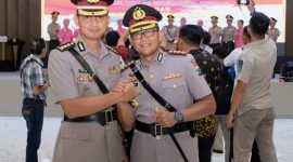 Sertijab Kapolresta Sidoarjo dilakukan di Polda Jatim, Jumat, 14/02/2020. (Fahmi/ SJ Foto) 