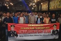 Polres dan wartawan di Sumenep deklarasikan Pilkada Damai 2020. (SJ Foto) 