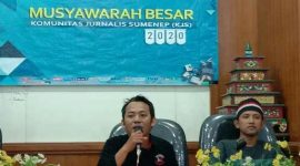 Ahmad Sa'ie, Jurnalis TVRI ditunjuk memimpin Komunitas Jurnalis Sumenep dalam musyawarah besar yang digelar di Aula Bappeda, Sabtu, 21/03/2020. (istimewa) 