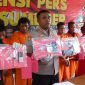 Kapolres Sumenep memimpin press rilis kasus narkoba. (*/ SJ Foto)