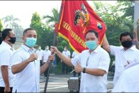 Apel personil Ditreskrimum Polda Jatim digelar Rabu, 08/04/2020. (Yudha/SJ Foto) 