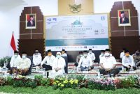 Istighosah Kubro nisfu Sya'ban digelar di Gedung Negara Grahadi, Surabaya, Rabu malam, 08/04/2020. (Yudha/SJ Foto) 