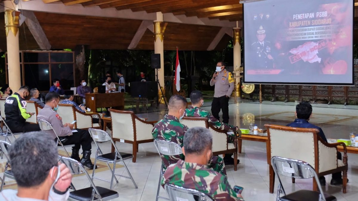 Pembatasan sosial berskala besar (PSBB) Sidoarjo akan dimulai Selasa (28/4/2020) hingga Senin (11/5/2020). (Fahmi/SJ Foto)