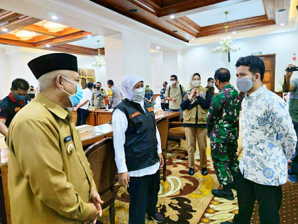 Gubernur Khofifah sepakat pemberlakuan PSBB di Malang Raya. (Fahmi/SJ Foto)
