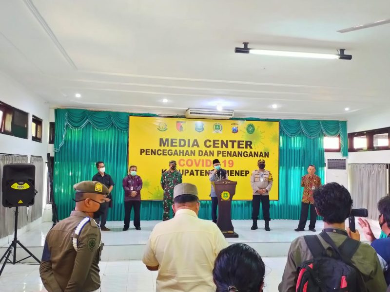 Jumpa pers digelar gugus tugas covid-19 Sumenep, Jumat, 15/05/2020. (*/SJ Foto)