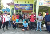 Hamidah dan perangkat desa usai mengikuti senam kebugaran bersama, Sabtu, 01/07/2020. (Makhrus/SJ Foto)