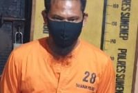 Tersangka WH saat diamankan di Polres Sumenep, Jawa Timur, Rabu, 15/07/2020. (Mg2/SJ Foto)