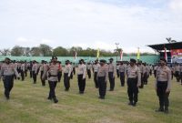 Latihan gabungan pengamanan Pilkada Sumenep digelar selama dua hari. (SJ Foto)