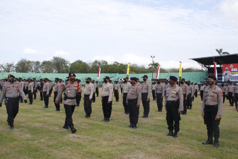 Latihan gabungan pengamanan Pilkada Sumenep digelar selama dua hari. (SJ Foto)
