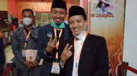 KH. Ali Fikri saat menghadiri debat kandidat Pilkada Sumenep, Senin, 23/11/2020 malam. (Didik/SJ Foto)