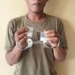 Tersangka ZR, 30 tahun, dibekuk polisi saat turun dari KMP Dharma Kartika di Pelabuhan Brakas, Kecamatan Raas, Sumenep, Jatim. (Foto istimewa)