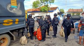 Ratusan personil gabungan dikirim ke Kepulauan Sumenep jelang pelaksanaan Pilkada yang akan digelar Rabu, 9/12/2020. (SJ Foto)