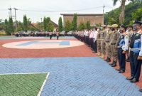 Operasi lilin Semeru digelar di halaman Mapolres Sumenep, Senin, 21/12/2021. (SJ Foto)