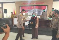 Anggota Saka Bhayangkara mengikuti pelatihan skill di Polres Sumenep, Senin, 28/12/2020. (SJ Foto)