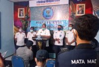 Bambang Sutrisno, Kepala BNNK Sumenep memimpin konferensi pers, Kamis, 3/12/2020. (Didik/SJ Foto)