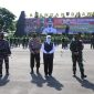 Forkopimda Jawa Timur menggelar apel pasukan penegakan disiplin protokol kesehatan, Minggu, 31/01/2021. (Juli/SJ Foto)