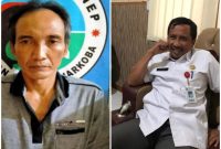 Foto: Tersangka AC (kiri) saat diamankan di Mapolres Sumenep, Moh. Ramli., S.Sos., M.Si., (Kanan) Kadis PMD (dok).