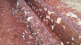 Foto:proyek irigisi di Desa Tambak Sari yang diduga tidak sesuai RAB