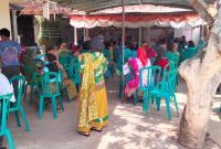 Foto: Kegiatan Vaksinasi Yang Diselengarakan Oleh Pemdes Langsar, Kecamatan Saronggi.