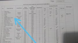 Foto: Daftar Inventaris Barang Desa Jambu, Kecamatan Lenteng. (Dok.Seputarjatim.com) 